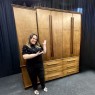 Guarda Roupa Madeira 4 portas abrir 6 gavetas 1,70m Safira Imbuia