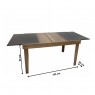 Mesa em Madeira Extensível Vidro Preto 1,40-2,00m Esther