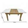 Mesa em Madeira Extensível Vidro Fendi 1,10-1,60m Esthelita