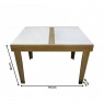Mesa em Madeira Extensível Vidro Fendi 1,10-1,60m Esthelita