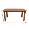 Mesa em Madeira Retangular 1,20m Nair