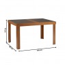 Mesa em Madeira Extensível Vidro Fendi 1,40-2,00m Londres