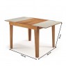 Mesa em Madeira Extensível Vidro Fendi 1,10-1,70m Londres