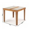 Mesa em Madeira Extensível Vidro Fendi 1,10-1,70m Londres
