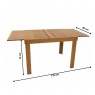 Mesa em Madeira Extensível Tampo Madeira 1,10-1,70m Londres
