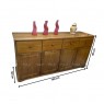Buffet de Madeira 4 Portas 4 Gavetas Malu1,80m Imbuia