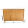 Buffet Londres 3 Portas 1,20m Vidro Fendi Imbuia