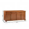Buffet Berlim 4 Portas 1,80m Tampo de Madeira Cor Imbuia