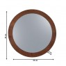 Moldura de Espelho Redondo Decorativo de Madeira 0,65m Fusion Imbuia