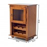 Mini Adega Viola 0,58x0,95m Com Porta de Vidro Imbuia