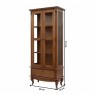 Cristaleira Country 0,80m 2 Portas 1 Gaveta Imbuia