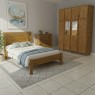 Kit Combo Quarto Grécia Imbuia — Guarda-Roupa Casal 4 Portas 1,70m + Cômoda Sapateira 5 Gavetas +1 Porta 1,23m