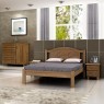 Kit Combo Quarto Grécia Imbuia — Cama Casal 1,40m + Cômoda Sapateira 5 Gavetas 1 Porta1,23m com Pés