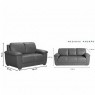 Conjunto de Sofá 2 e 3 Lugares Rony 220 Linho Cinza
