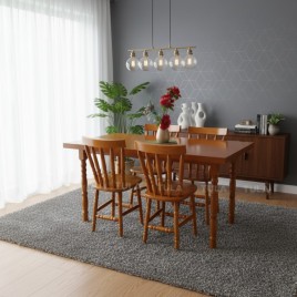 Conjunto de Mesa Madeira 1,20m com 4 Cadeiras Corupixá Mel