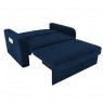 Sofá-Cama Daiane Suede Marrom/Linho Cinza com Estampado