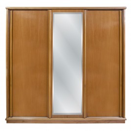 Guarda-Roupa Casal Madeira Com espelho 3 Portas Correr 9 Gavetas 2,60m Maresias