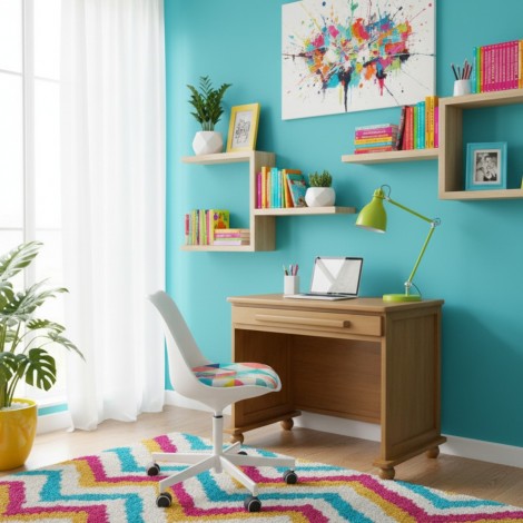 Escrivaninha Madeira 1 Gaveta 0,80m Milano Imbuia Clara