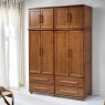 Guarda-Roupa Madeira com Maleiro 4 Portas 4 Gavetas Caribe 0,80m Imbuia Clara