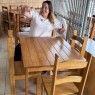 Conjunto de Mesa Madeira Magali 1,00m com 4 Cadeiras Mel