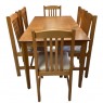 Conjunto de Mesa 1,50m Tampo de Madeira com 6 Cadeiras Ipanema Mel