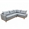 Conjunto de Sofá de Canto em L 7 Lugares Malibu Linho Cinza