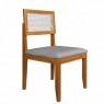 Conjunto de Mesa 1,20x0,80m Tampo Madeira Venezuela com 4 CadeirasPalhinha Santorini Mel