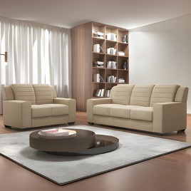 Conjunto Sofá 2 e 3 Lugares Rony 270 Veludo Bege