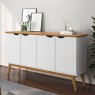 Buffet 4 Portas 1,60m Priscila Off White/Cinamomo