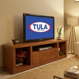 Rack de Madeira para TV 65&acute; 2 Gavetas 3 Nichos 1,70m It&aacute;lia