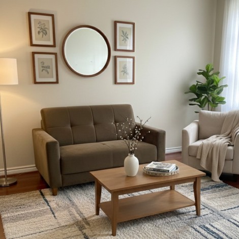 Sofá 2 Lugares Rony 260 Veludo Marrom