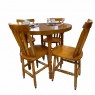 Conjunto de Mesa Redonda Madeira 0,90m com 4 Cadeiras Corupixá Mel