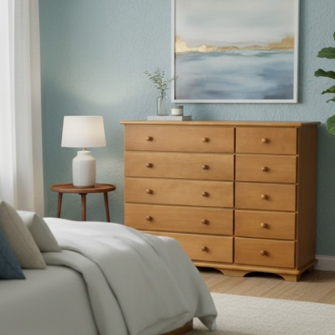 Cômoda Amsterdam 1,30m 10 Gavetas