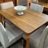 Conjunto Mesa de Madeira 1,20m Alegre com 4 Cadeiras Estofadas Linho Mel
