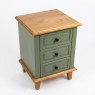 Mesa de Cabeceira Madeira 3 Gavetas 0,42m Laca Verde Dinamarca