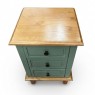 Mesa de Cabeceira Madeira 3 Gavetas 0,42m Laca Verde Dinamarca