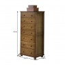 Cômoda Madeira pequena 6 gavetas 0,64m Viena