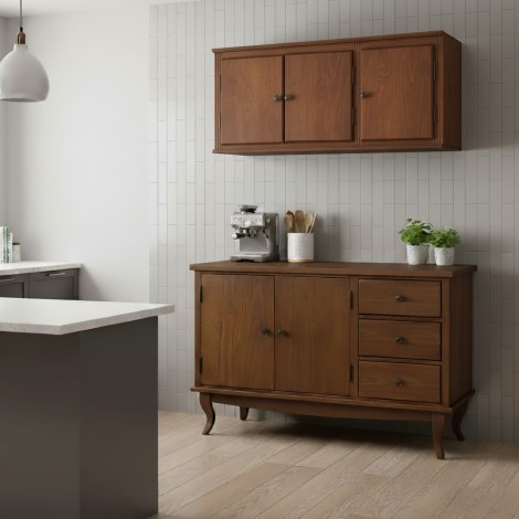 Buffet de Madeira 2 Portas 3 Gavetas1,20m Clean Imbuia