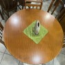 Conjunto de Mesa Redonda 1,10m Madeira Verão com 4 Cadeiras RipadasMel