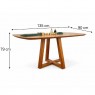 Conjunto de Mesa 1,35x0,90m Tampo Madeira Oval Instambul com 4 Cadeiras Palhinha Mara Mel