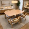 Conjunto de Mesa 1,35x0,90m Tampo Madeira Oval Instambul com 4 Cadeiras Palhinha Mara Mel