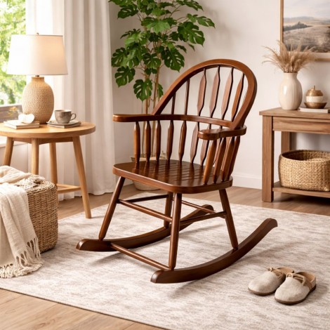 Cadeira de Balanço Country em Madeira Imbuia