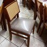Conjunto de Mesa 1,35x0,90m Tampo Madeira Oval Instambul com 4 Cadeiras Palhinha Mara Mel