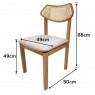 Conjunto de Mesa Redonda Tampo de Madeira 1,20m Cone com 4 Cadeiras Palhinha Instambul Mel