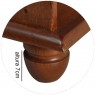 Mini Estante Madeira Polyana com pés 0,38x0,92m cor Canela