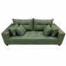 Sofá 3 Lugares Living 2,00m Cascais 4 Almofadas Ipermeável Velucouro Verde