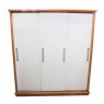 Guarda-Roupa Casal Madeira 2,60m 3 portas de correr branca Stilo