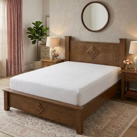 Cama de Casal Madeira 1,40m Manuela Imbuia