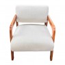 Poltrona Decorativa Kiara Linho Bege