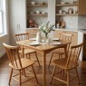 Conjunto de Mesa em Madeira Brisamar Quadrada 0,80m com 4 Cadeiras Mel